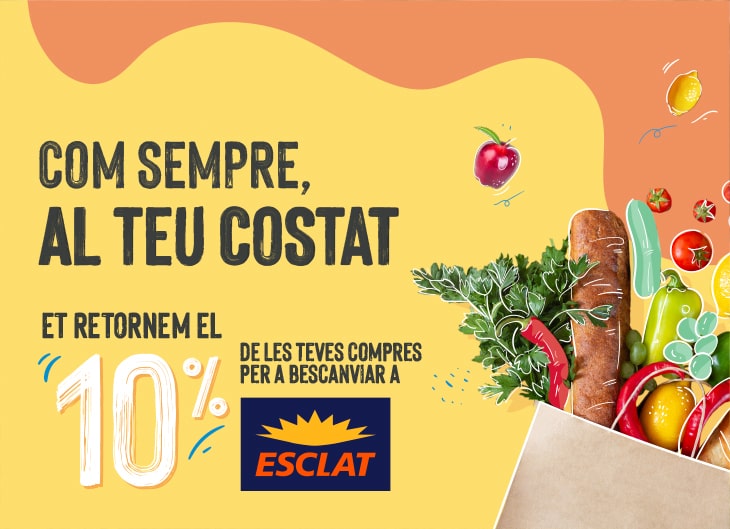 Et retornem el 10% de les teves compres per a bescanviar a Esclat