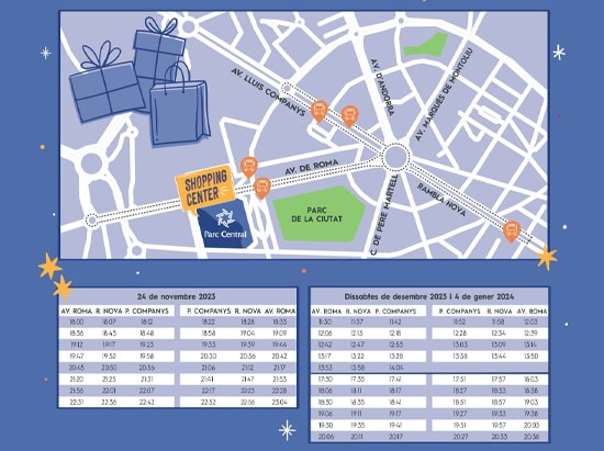 Vindre a Parc Central ara no costa res amb el Bus Comercial!