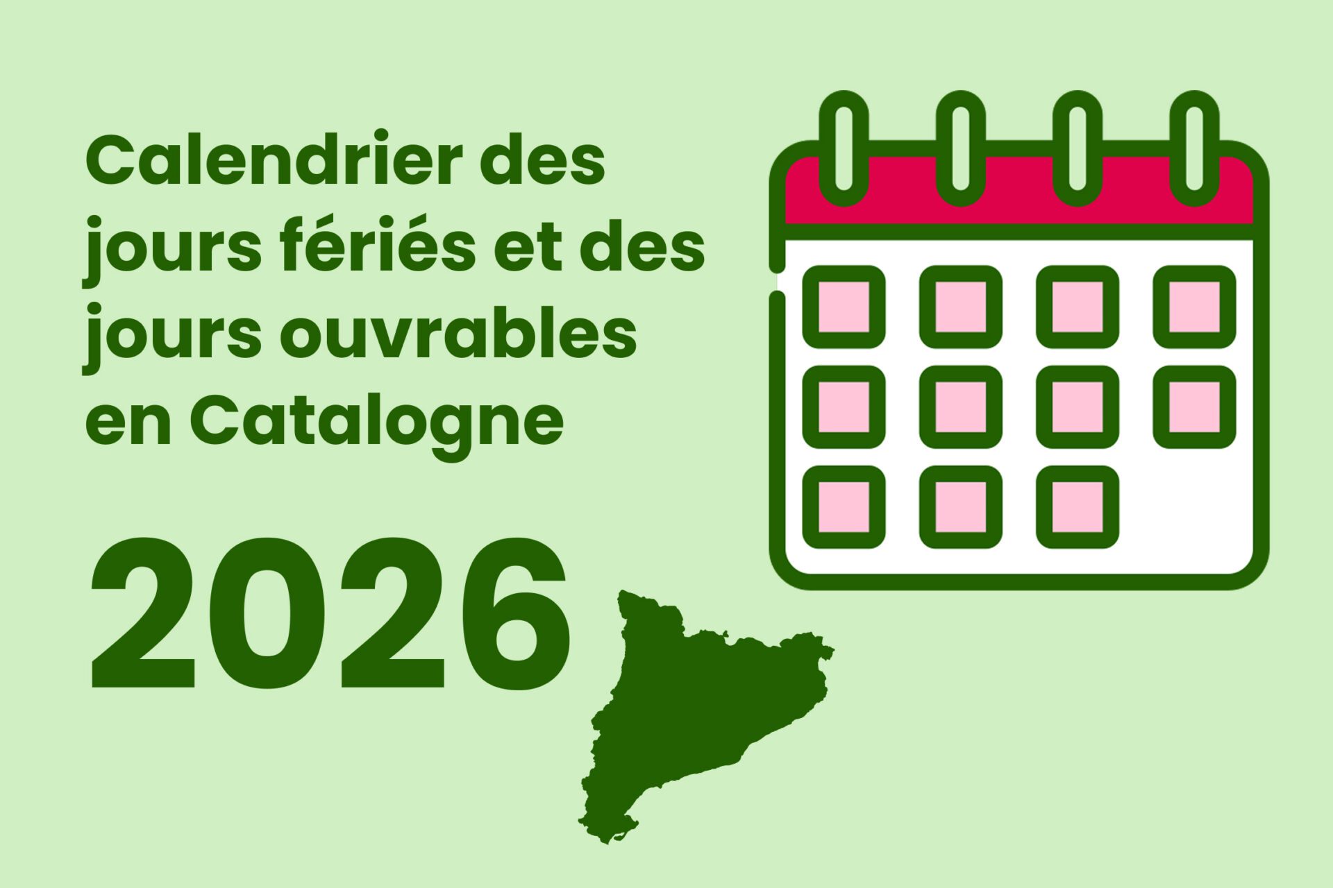 Calendrier du travail 2026 en Catalogne : jours fériés et ponts